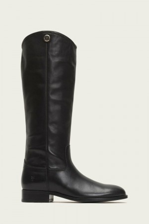 Black Frye Melissa Button 2 Women Wide Calf Boots | JIGV63291