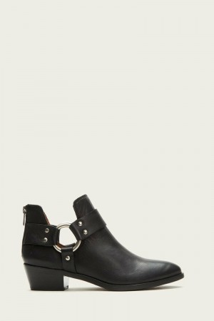 Black Frye Ray Harness Back Zip Women Ankle Boots | CLOJ51706