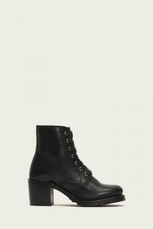 Black Frye Sabrina 6G Lace Up Women Mid Calf Boots | ZIAQ17835