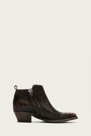 Black Frye Sacha Moto Short Women Ankle Boots | IPXE14395