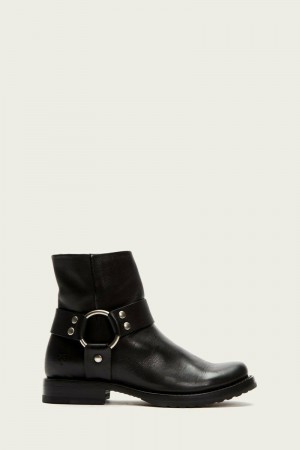 Black Frye Veronica Harness Short Women Mid Calf Boots | LKHS82051