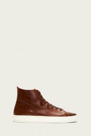 Brown Frye Astor Midlace Men Sneakers | GSZX36427