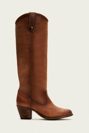 Brown Frye Jackie Button Women Knee-high Boots | GKHF43910