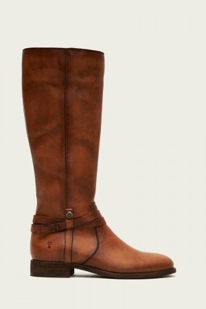 Brown Frye Melissa Belted Tall Women Knee-high Boots | XRYE21657