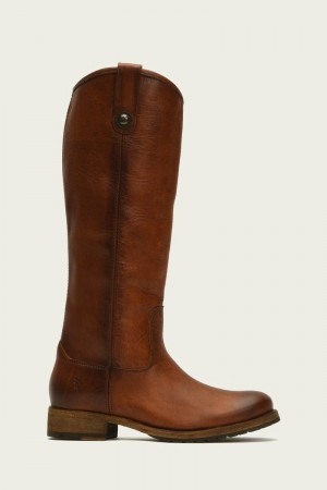 Brown Frye Melissa Button Lug Tall Women Knee-high Boots | OYME96308