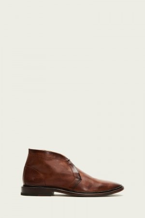 Brown Frye Paul Chukka Men Dress Shoes | BKHE71694