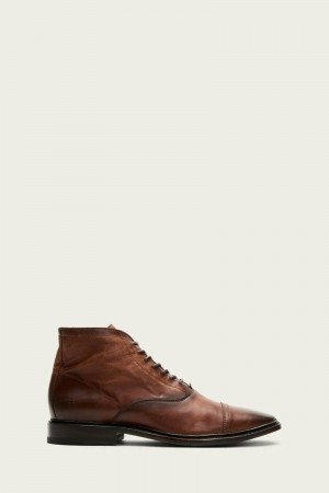 Brown Frye Paul Men Lace Up Boots | YTQF08943