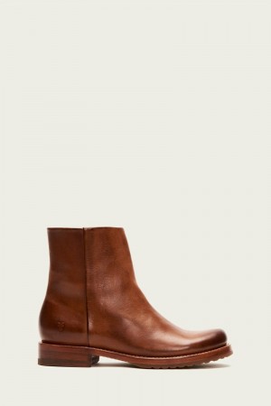 Brown Frye Veronica Inside Zip Women Booties | UEAJ40316