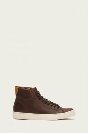 Brown Frye Walker Midlace Men Sneakers | PBMR38765