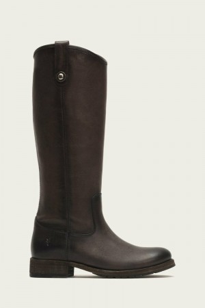 Chocolate Frye Melissa Button Lug Tall Women Knee-high Boots | UPZG18390