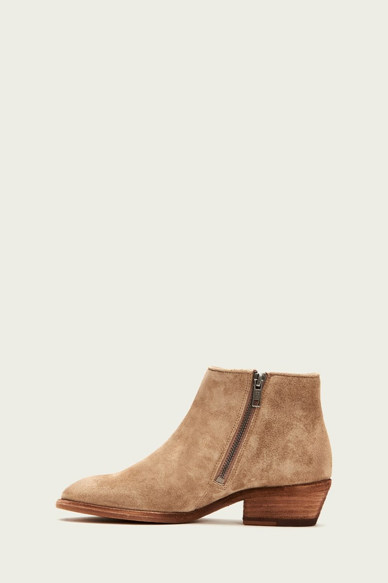 Beige Frye Carson Piping Women Booties | WUXT25196