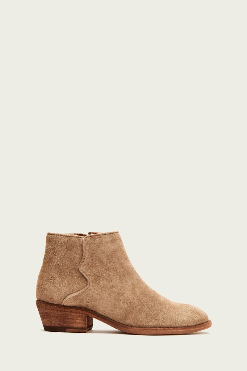 Beige Frye Carson Piping Women Booties | WUXT25196