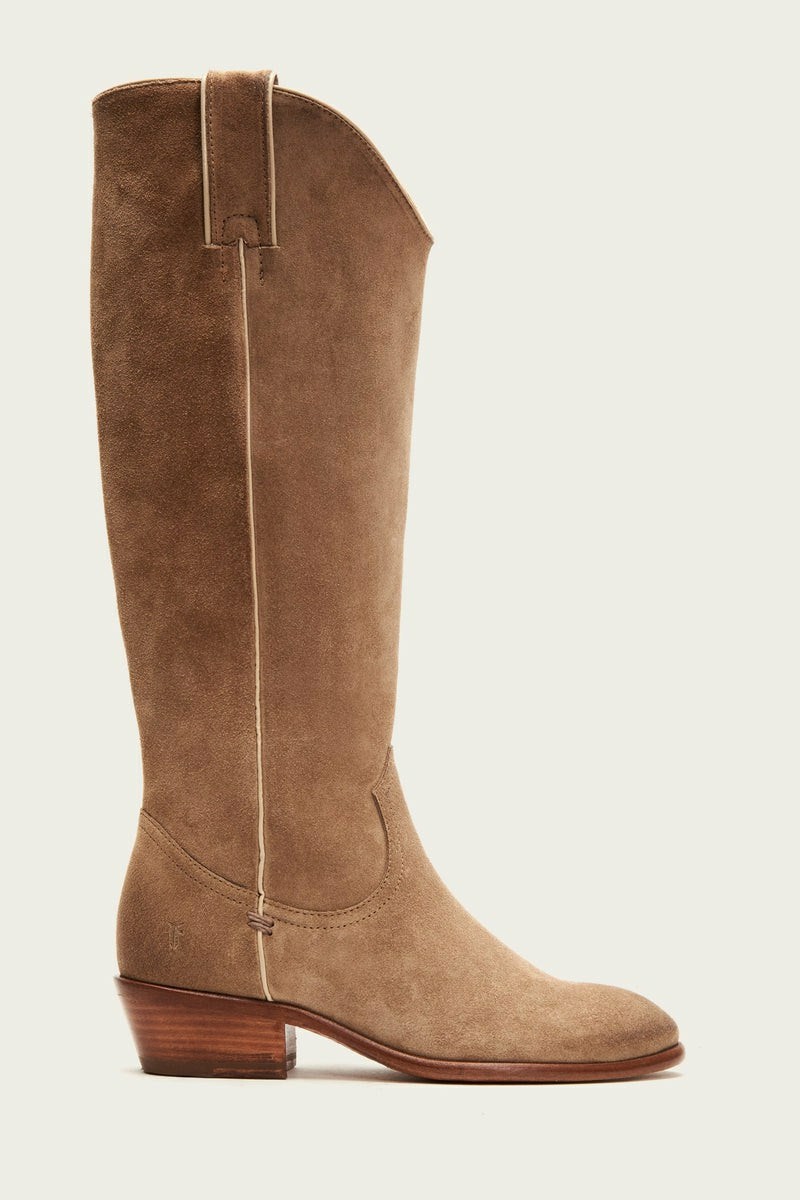 Beige Frye Carson Pull On Women Knee-high Boots | KBYZ28963