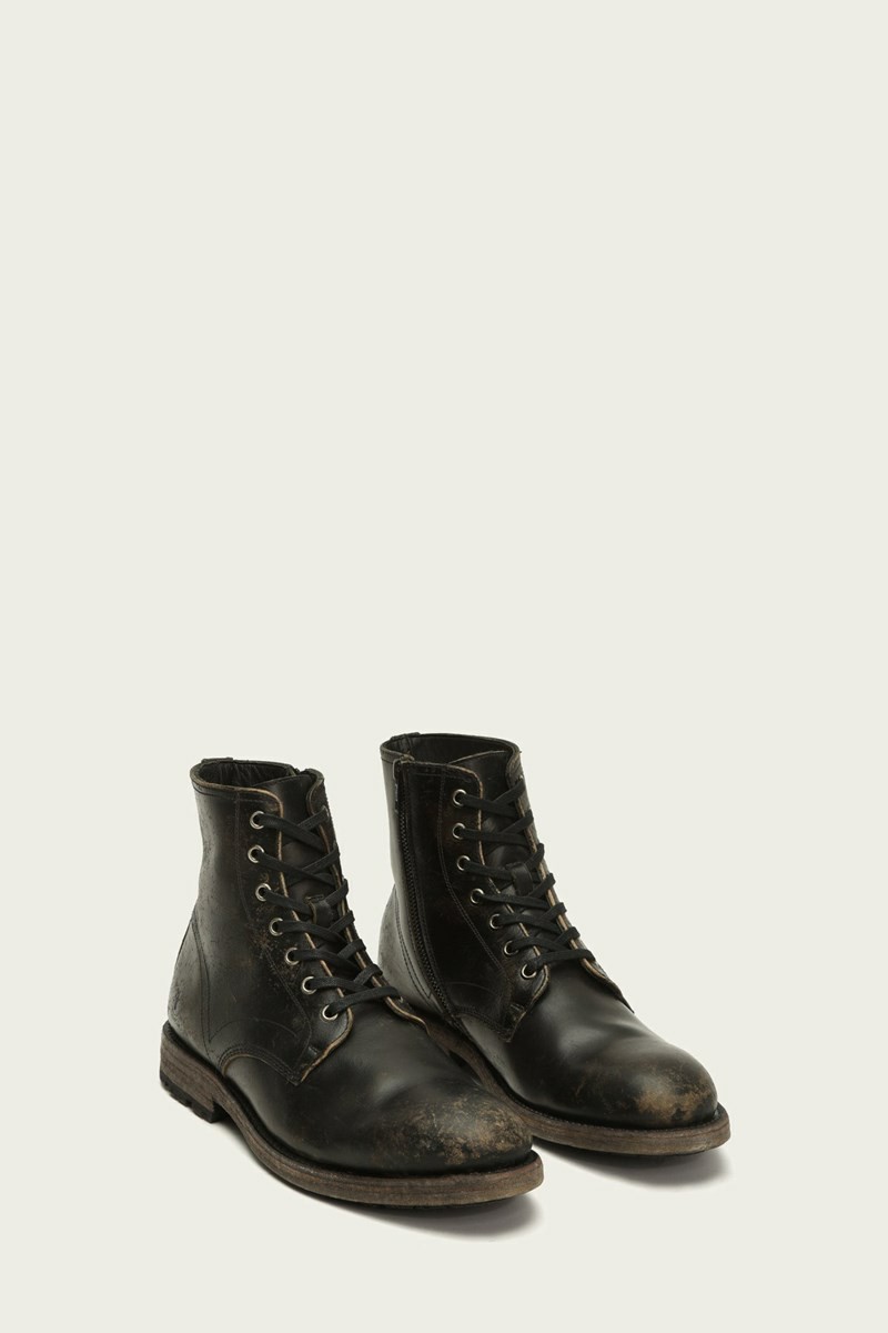 Black Frye Bowery Men Lace Up Boots | FOCN81456