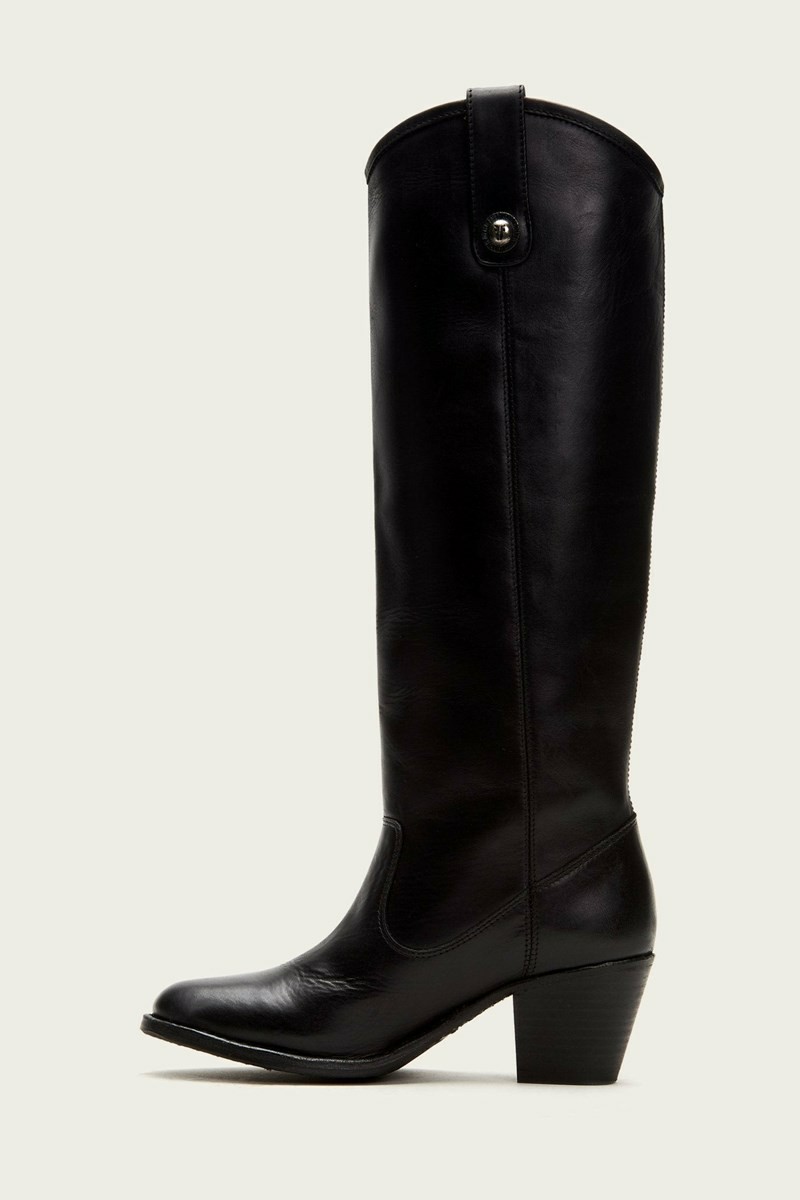 Black Frye Jackie Button Women Knee-high Boots | RKWT58069