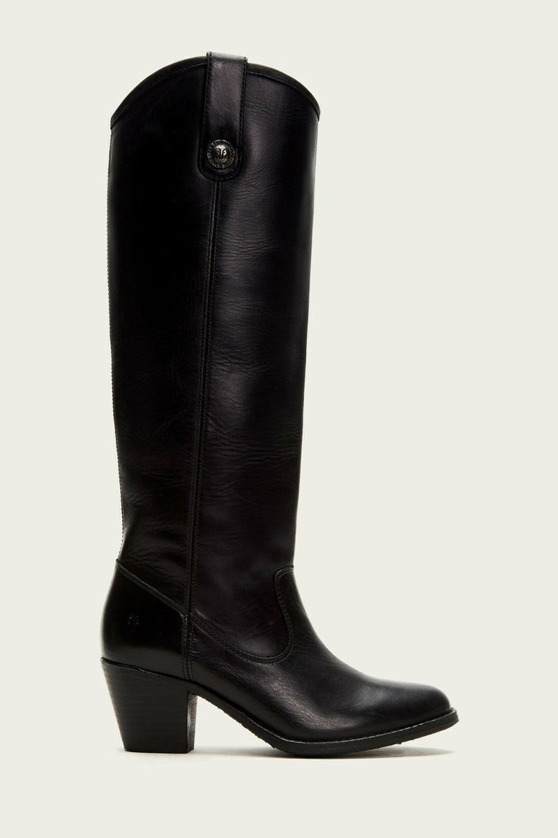 Black Frye Jackie Button Women Knee-high Boots | RKWT58069