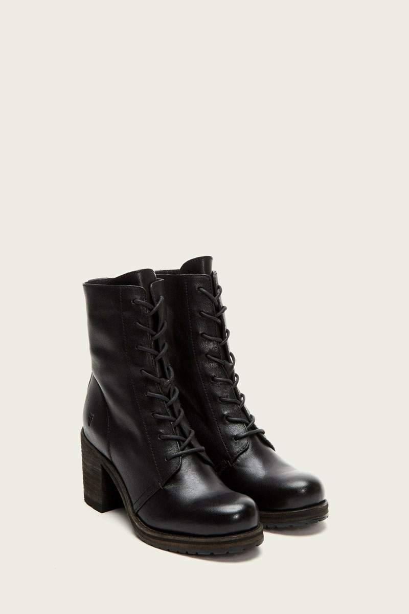 Black Frye Karen Combat Women Ankle Boots | QDNF38041