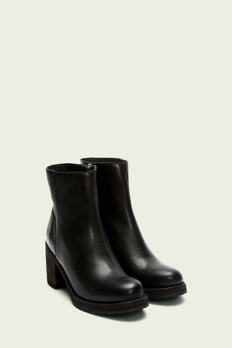 Black Frye Karen Inside Zip Short Women Ankle Boots | GSMU81520