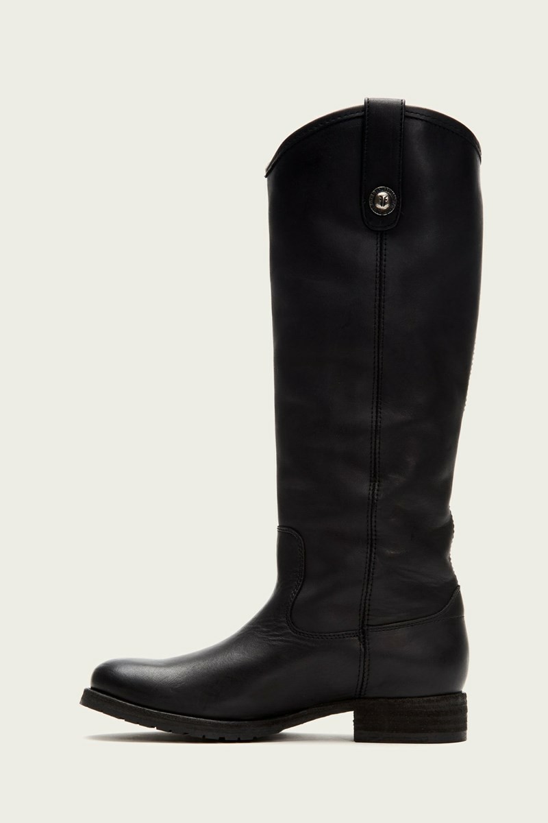 Black Frye Melissa Button Lug Tall Women Knee-high Boots | HMFJ56294