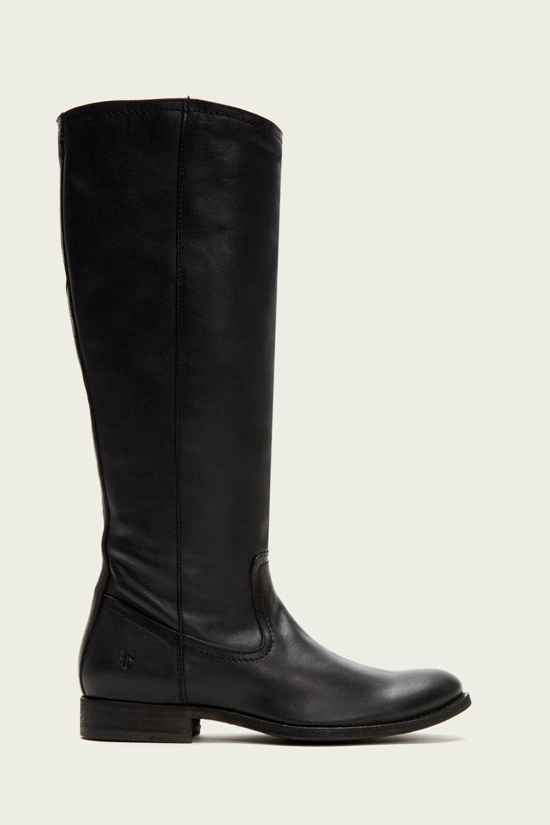 Black Frye Melissa Inside Zip Tall Women Wide Calf Boots | MXRZ20617