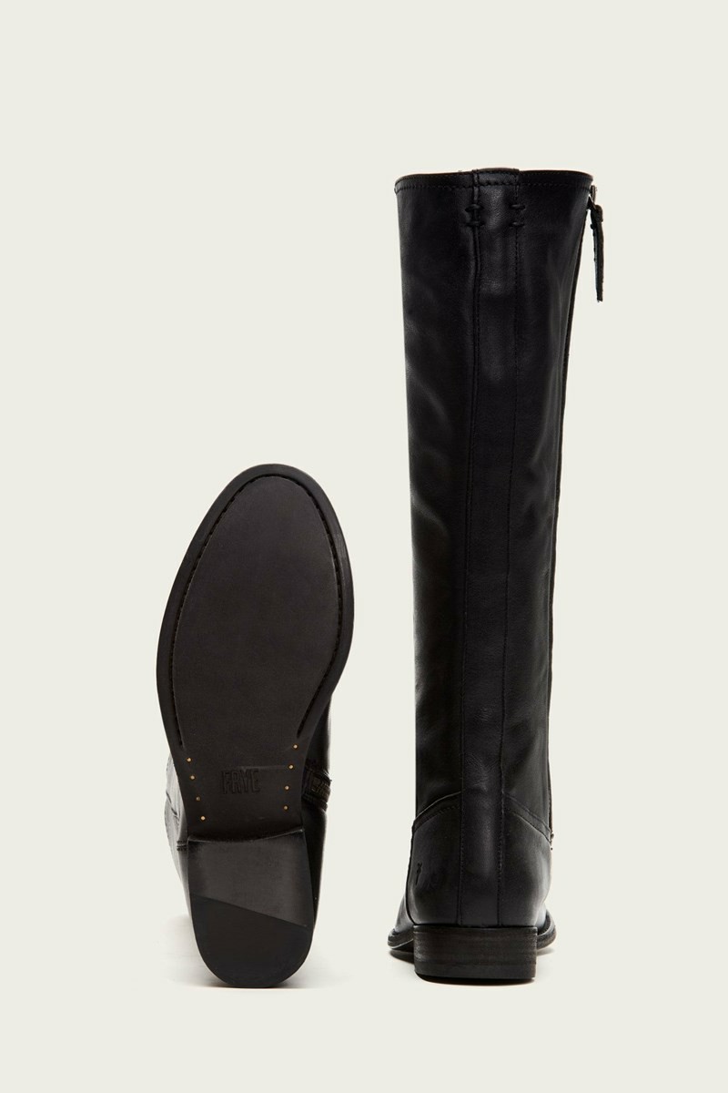 Black Frye Melissa Inside Zip Tall Women Knee-high Boots | DZEH68097