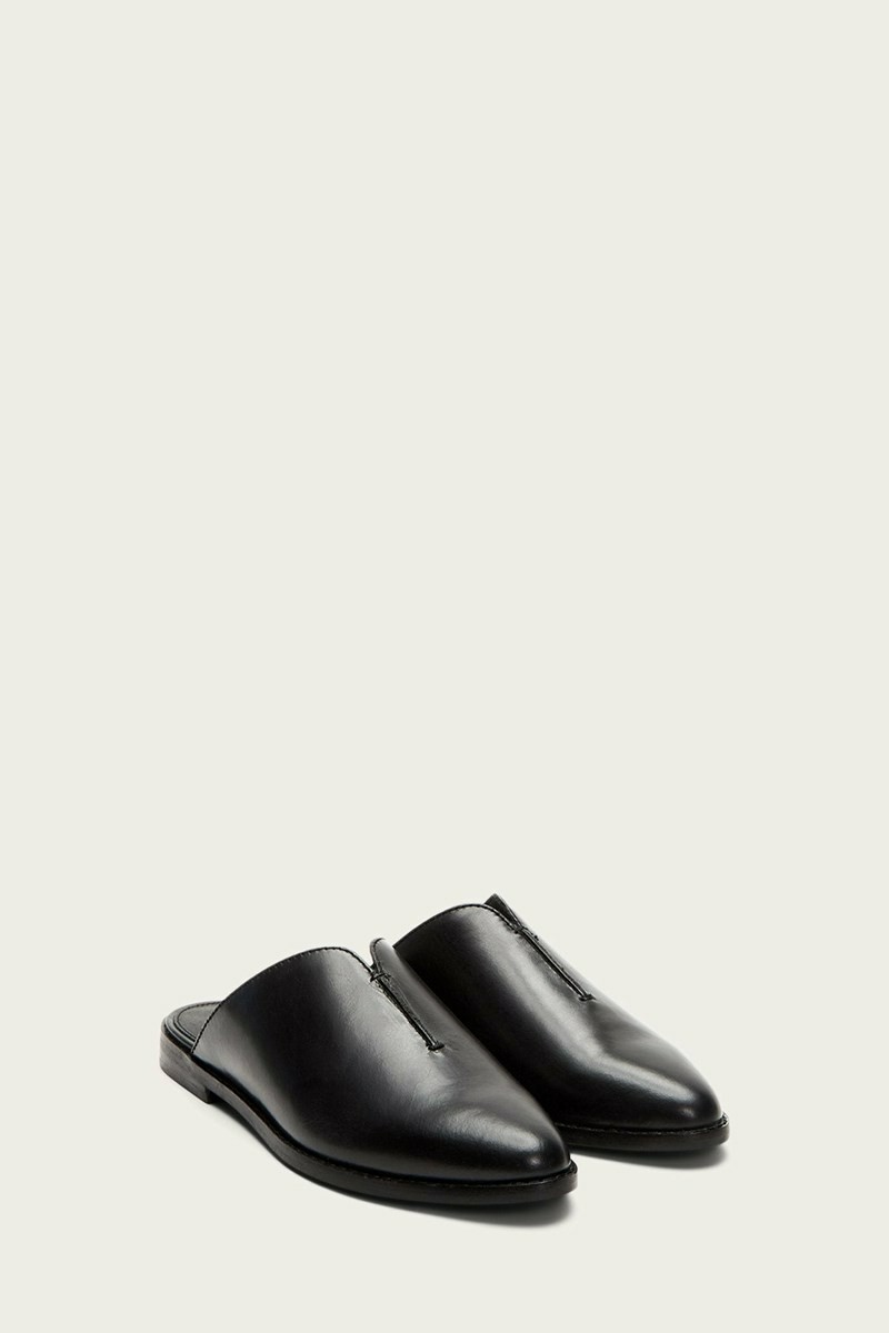 Black Frye Nolan Seam Women Mules | FMVB20456