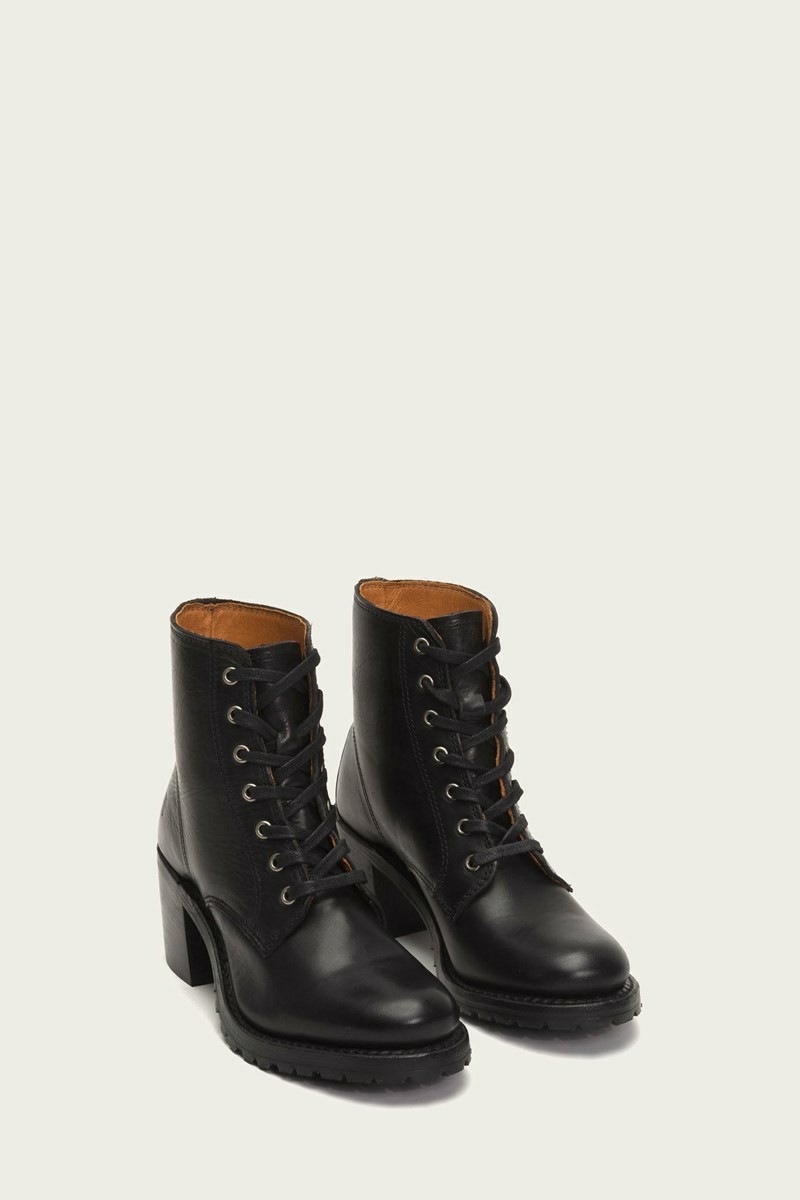 Black Frye Sabrina 6G Lace Up Women Ankle Boots | VTFO63570