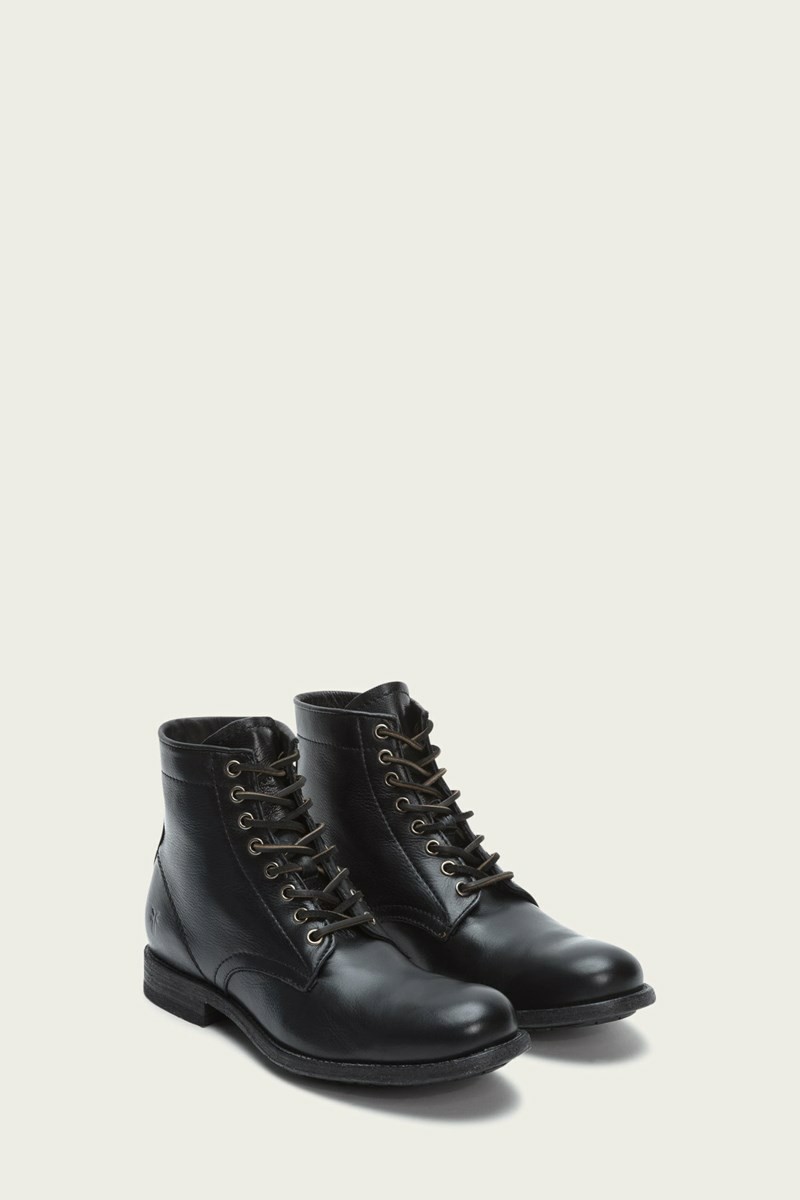 Black Frye Tyler Men Lace Up Boots | ZTOU54286