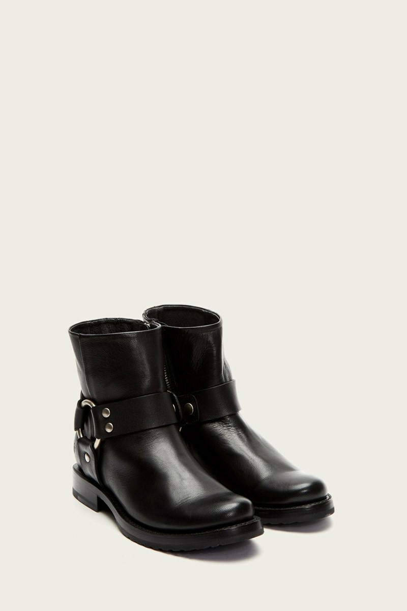 Black Frye Veronica Harness Short Women Ankle Boots | TBCP83249