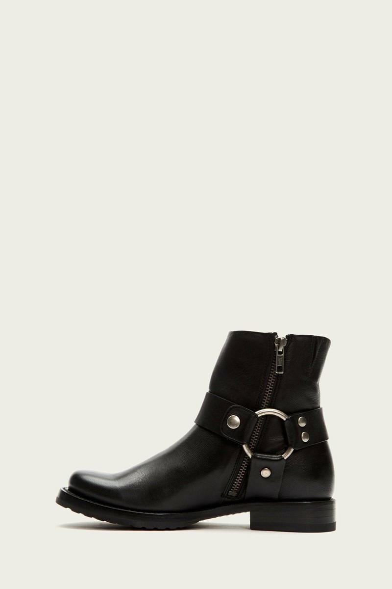 Black Frye Veronica Harness Short Women Ankle Boots | TBCP83249