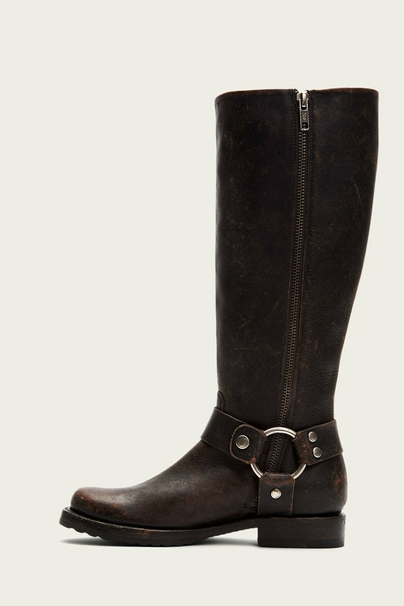 Black Frye Veronica Harness Tall Women Knee-high Boots | QIOU81653