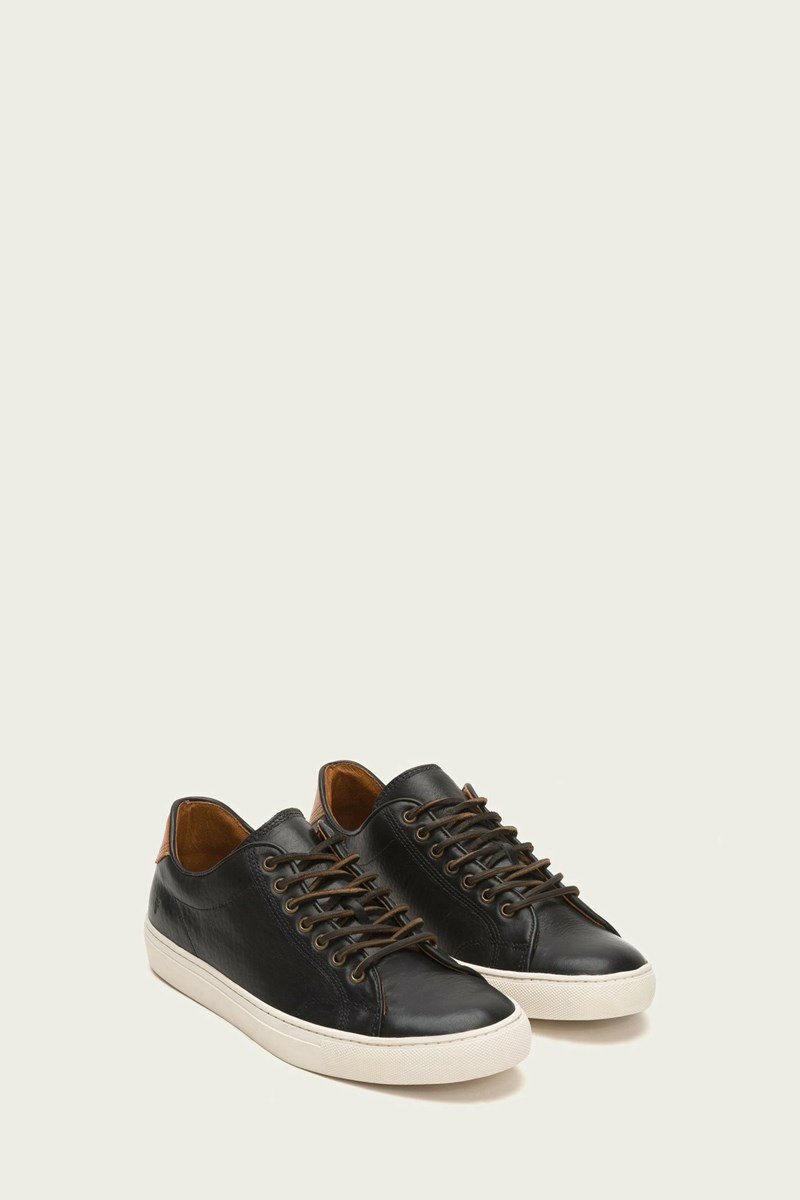 Black Frye Walker Low Lace Men Sneakers | YRMF40671