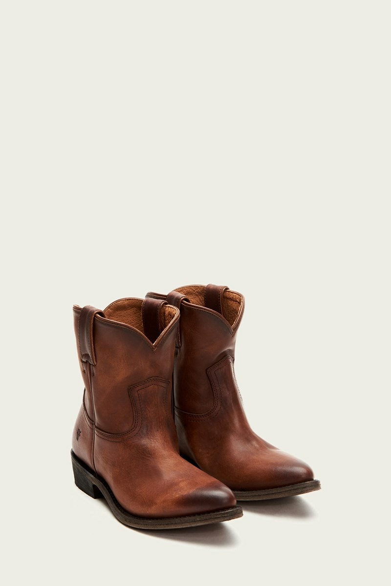 Brown Frye Billy Short Women Booties | CJPD73265