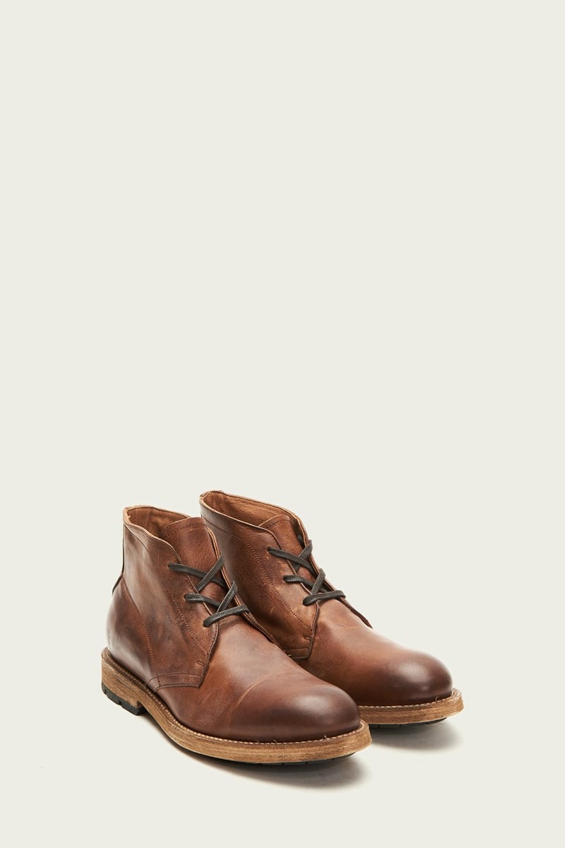 Brown Frye Bowery Chukka Men Lace Up Boots | AGUT51934