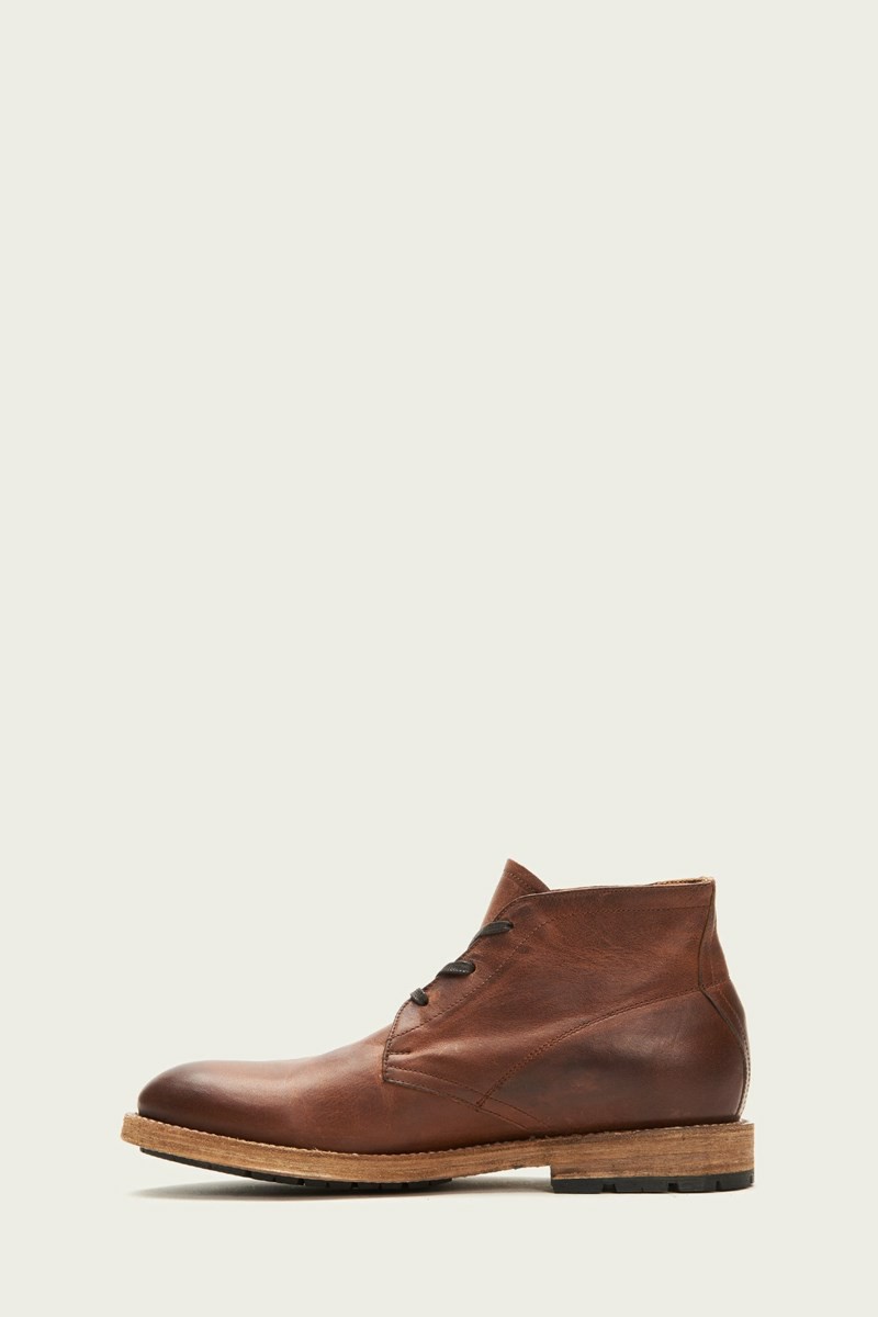 Brown Frye Bowery Chukka Men Lace Up Boots | AGUT51934