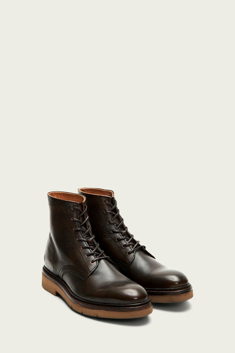 Brown Frye Bowery Light Men Lace Up Boots | RCVU74825