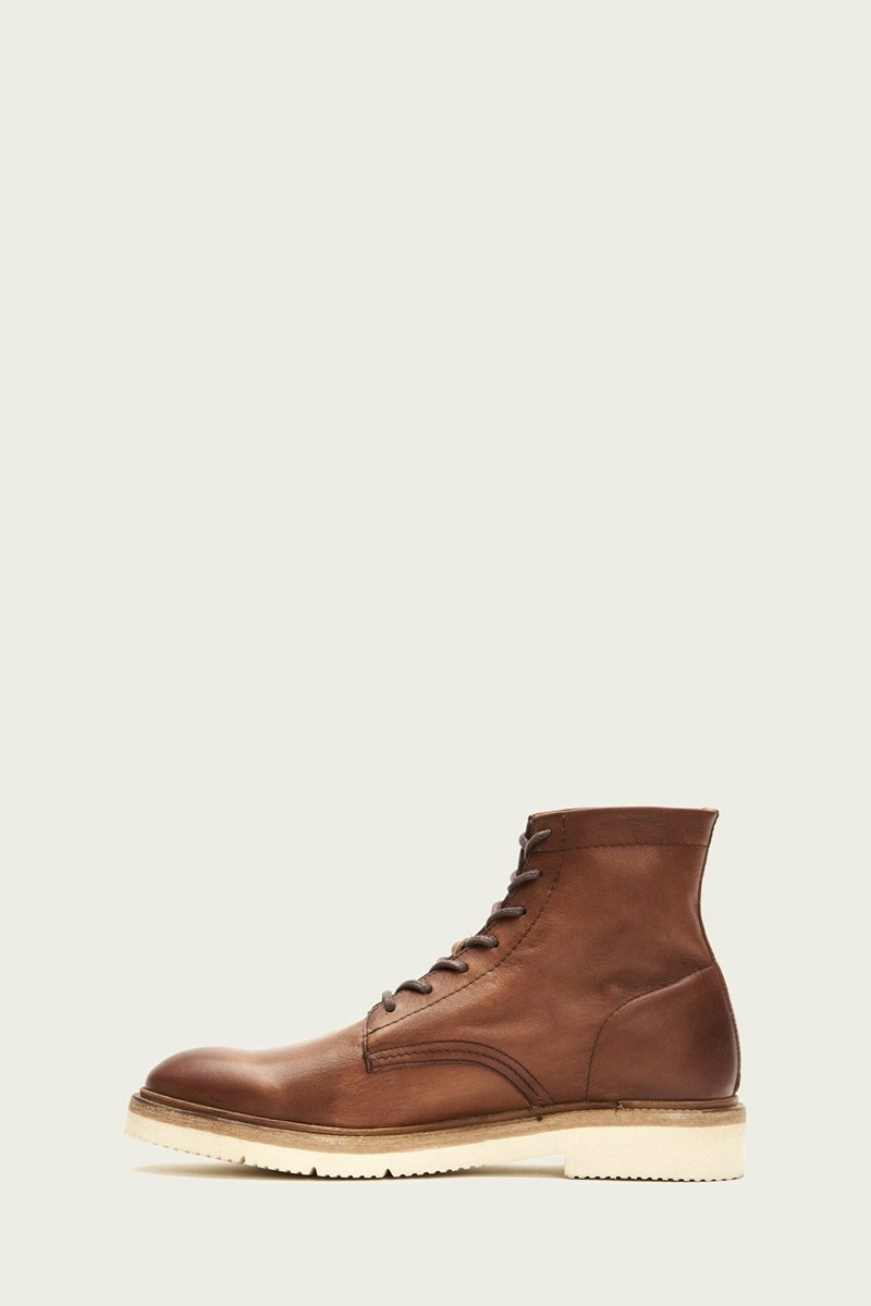 Brown Frye Bowery Light Men Lace Up Boots | IANV21870