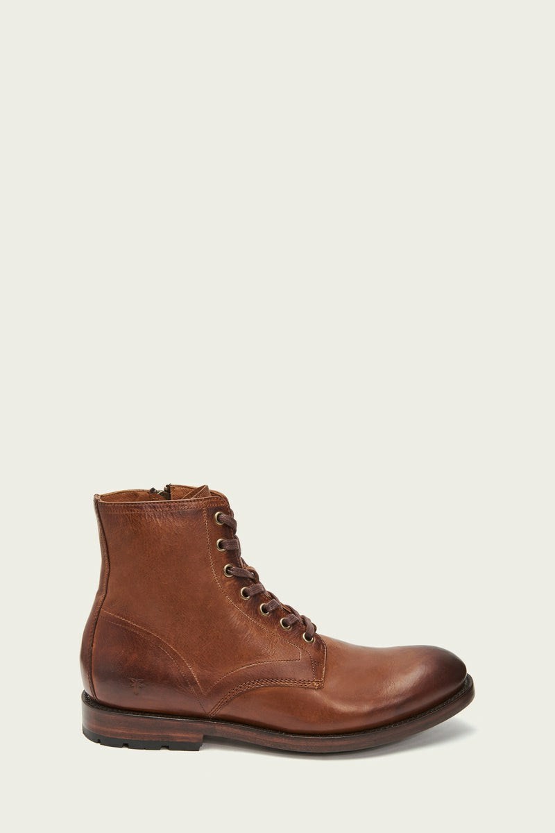 Brown Frye Bowery Men Lace Up Boots | AXCQ98536