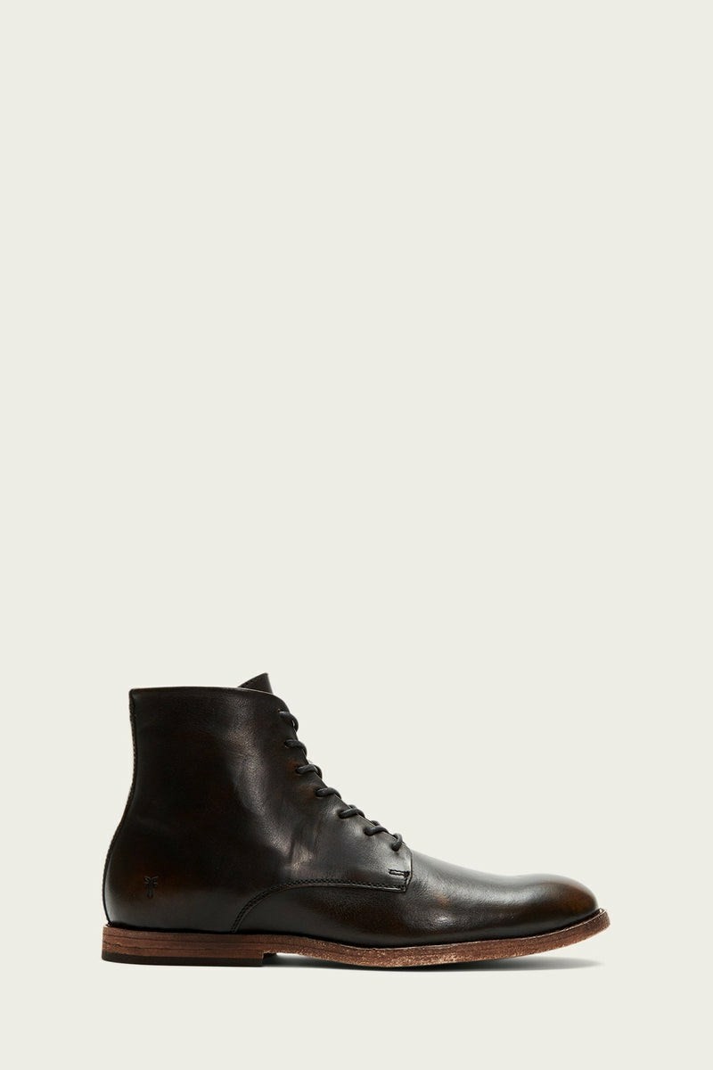 Brown Frye Chris Zip Men Lace Up Boots | APKB37682