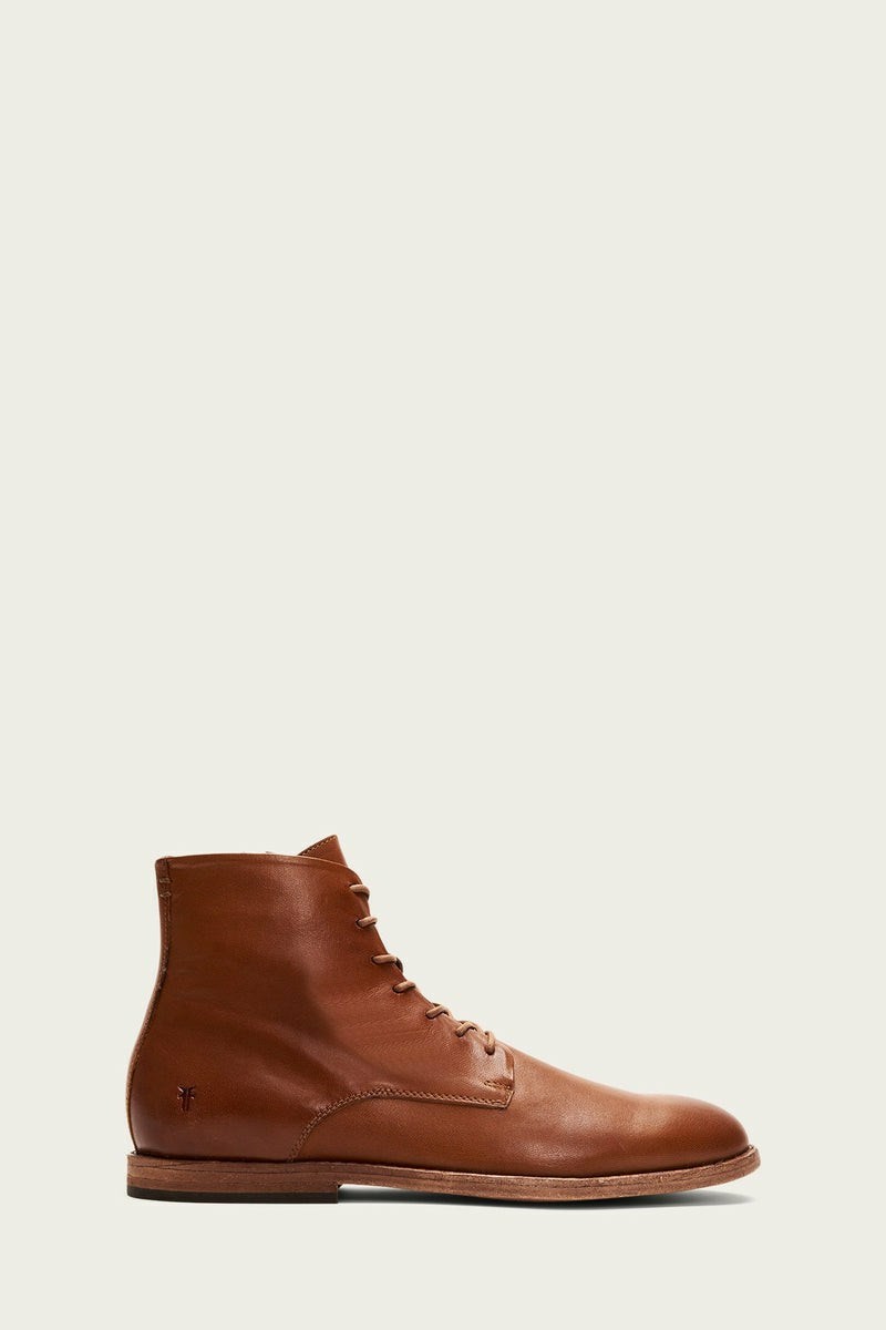 Brown Frye Chris Zip Men Lace Up Boots | DJIG36250