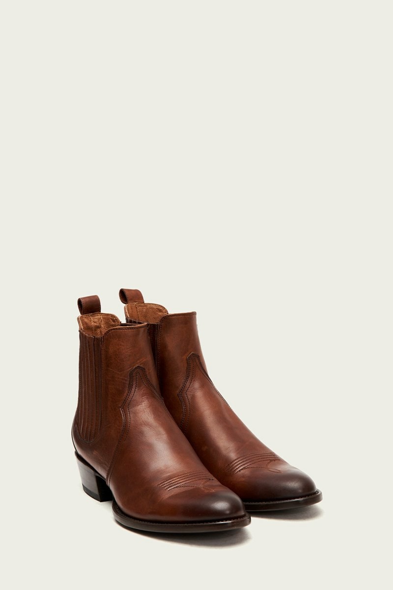 Brown Frye Grady Chelsea Men Western Boots | DARI64319