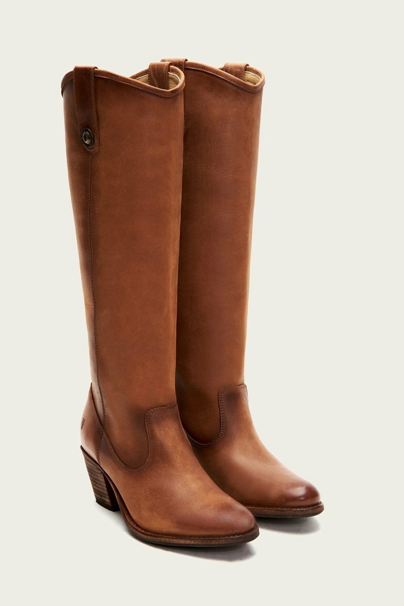 Brown Frye Jackie Button Women Knee-high Boots | GKHF43910