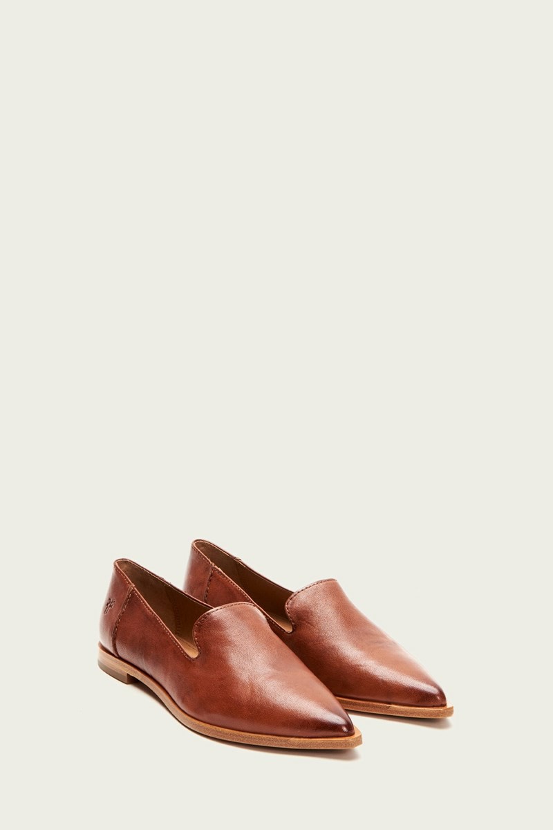 Brown Frye Kenzie Venetian Women Flats | AXKE94586