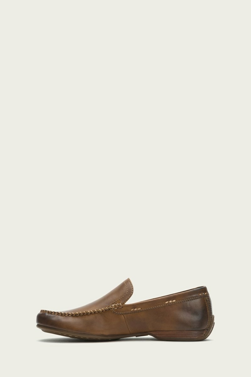 Brown Frye Lewis Venetian Men Oxfords | VBWE60812