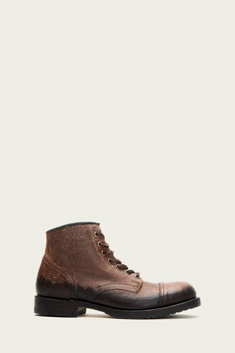 Brown Frye Logan Cap Toe Men Lace Up Boots | BQIZ43508