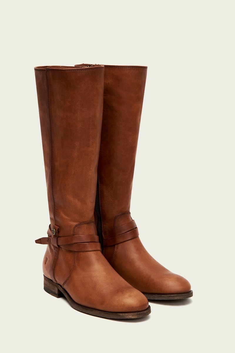 Brown Frye Melissa Belted Tall Women Knee-high Boots | YNWH91732