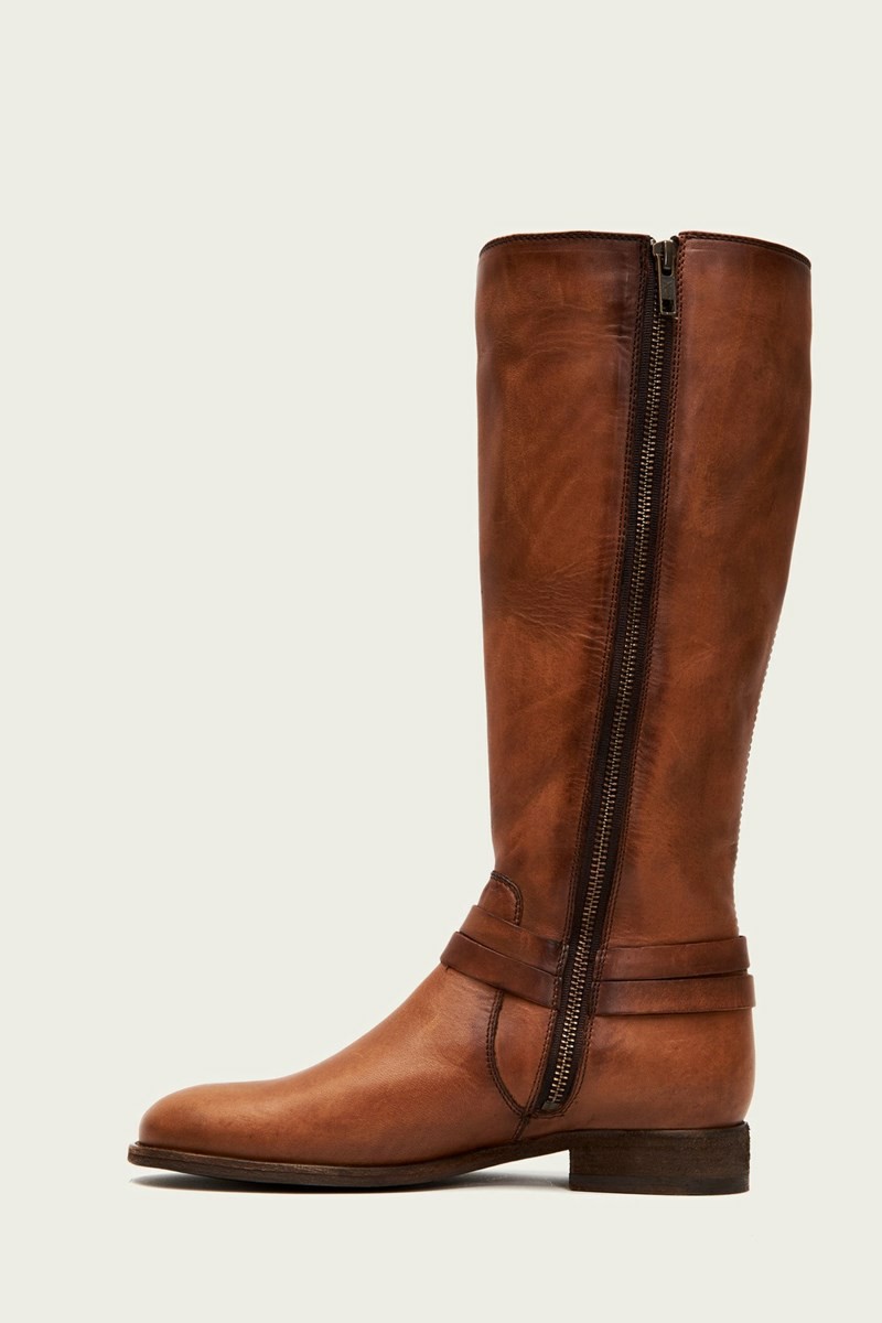 Brown Frye Melissa Belted Tall Women Knee-high Boots | YNWH91732