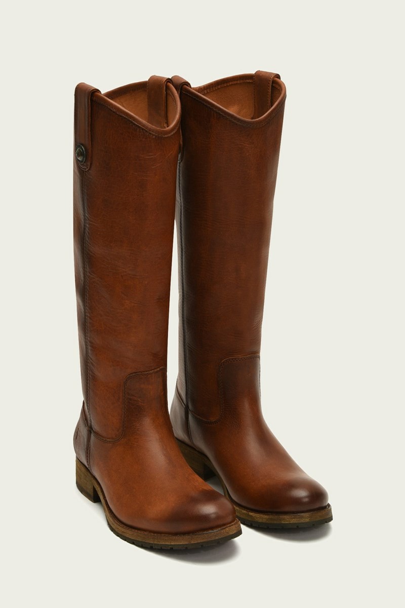 Brown Frye Melissa Button Lug Tall Women Knee-high Boots | OYME96308