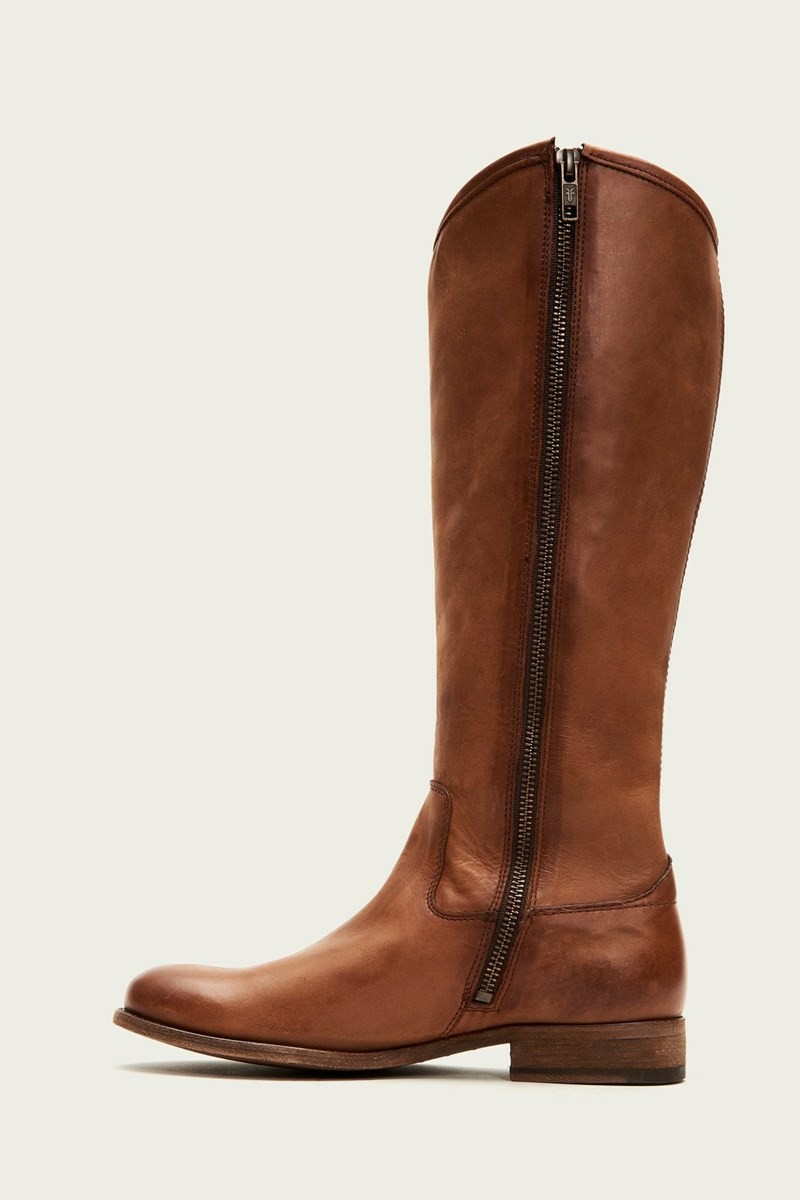 Brown Frye Melissa Inside Zip Women Knee-high Boots | XWGS49571