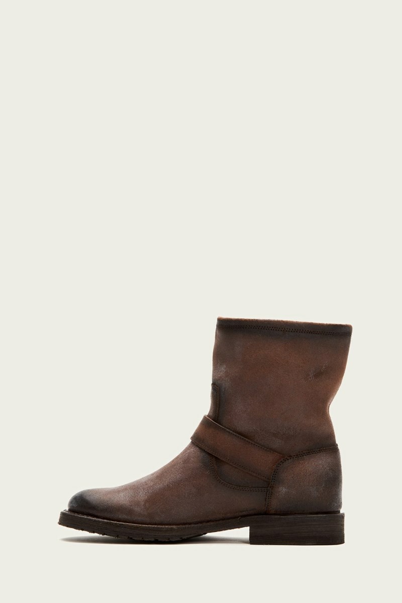 Brown Frye Natalie Engineer Short Women Booties | IPKC45123